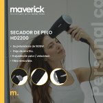 SECADOR CABELLO HD2200 FRIO CALOR 2200W MAVERICK