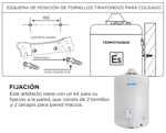 Termotanque Multigas Escorial 43L Conex Superior de Colgar