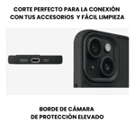 FUNDA CARRELLO PARA IPHONE 15 NEGRO COMPATIBLE CON CARGADOR MAGSAFE