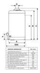 Termotanque Multigas Escorial 45lts Conexión Superior Blanco