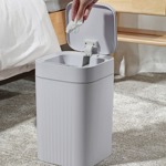 CESTO DE RESIDUOS AUTOMÁTICO 12L TAPA GRIS S-20520 BYNOX