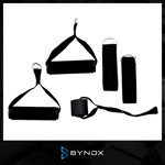 Kit Entrenamiento Fitness 5 Bandas Elásticas 9 Piezas Bynox