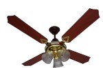 Ventilador De Techo V3041 Oro 90 W Con Luz AUVENT