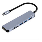 HUB USB-C MULTIPUERTOS 6 EN 1 CARRELLO USB 3.0/2.0 HDMI SD/TF -CB06006