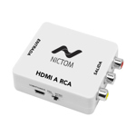 Conversor Adaptador HDMI a RCA Nictom Activo con Audio Local