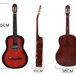 Guitarra Clásica Romulo García CG100-New Roja con Funda