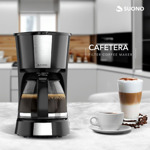 Cafetera Eléctrica Acero Inoxidable Suono De Filtro 1200 Ml