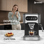 Cafetera Expresso Digital Suono Automática 1.5 L Acero Inox