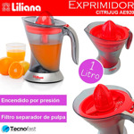 Exprimidor Liliana Citrijug Filtro Separador Pulpa Jarra 1 L