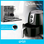 Freidora Overtech Electrica Sin Aceite De Aire 1400w 3,5 Litros Air Fryer Ov-104