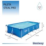 PILETA STEEL PRO 450 x 220 x 84 cm RECTANGULAR BESTWAY