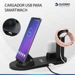 Base De Carga Suono Múltiple 4 En 1 Usb