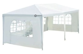 Gazebo Rafia  6X3 Con Puerta Y Ventanas