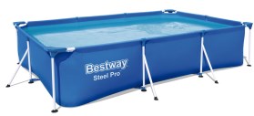 Pileta Estructural Rectangular de Lona de 4000 Litros STEEL PRO BESTWAY