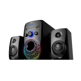 Parlante Multimedia 2.1 Con Luces Led, Radio Fm, Blu...