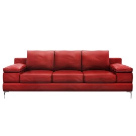 Sillón 3 Cuerpos Venus Rojo 2,40 Mts