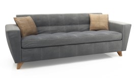 Sillón Aero 3 Cuerpos Pana Gris 2.2 Mts