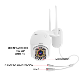 Camara Wifi Seguridad Ip  Ov64ptz 4Mp Domo Inteligen...