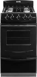 Cocina Gas Envasado ESCORIAL CANDOR S2 4 Hornallas 51 CM Negro