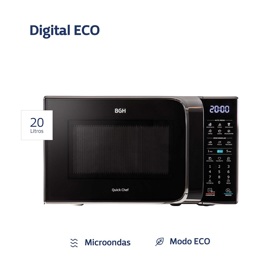 Microondas Bgh Eco Negro 20 Litros B120dn20