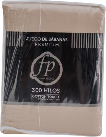 Juego De Sabanas Premium 1 1/2 Plaza Beige 