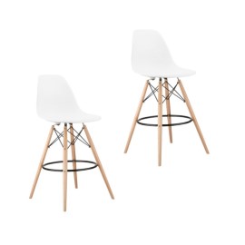 Set 2 Banquetas Taburetes Eames Blancas