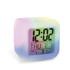 Reloj Digital Colores Led Melodias Alarma Temperatur...