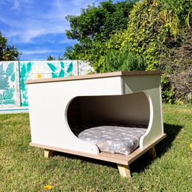 Cama Para Mascotas Ámbar Blanco Y Báltico Incluye Co...