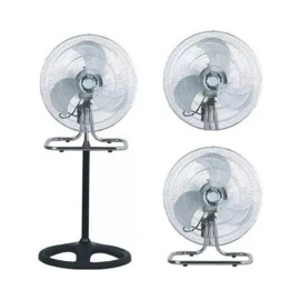 Ventilador 3 En 1  KjhFh1209 Negro 3 Palas Metal 18