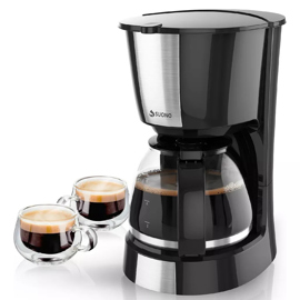 Cafetera Eléctrica Suono De Filtro Jarra 600 Ml Acero Inox Color Negro