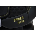 BUTACA DE SEGURIDAD PARA AUTO CON SISTEMA ISOFIX DE 9 A 25 KG. NEGRA CON AMARILLO GTS SPIDER